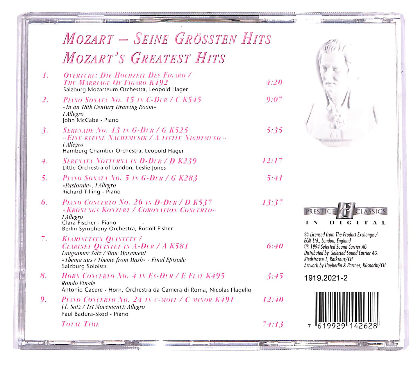 EBOND Mozart - Seine Grossten Hits - Greatest Hits CD CD058646