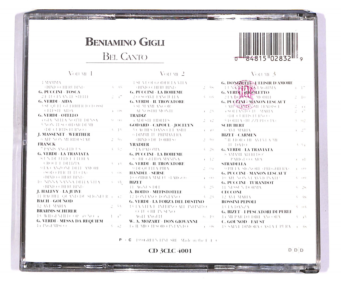 EBOND Beniamino Gigli - Bel Canto (3 dischi) CD CD058707