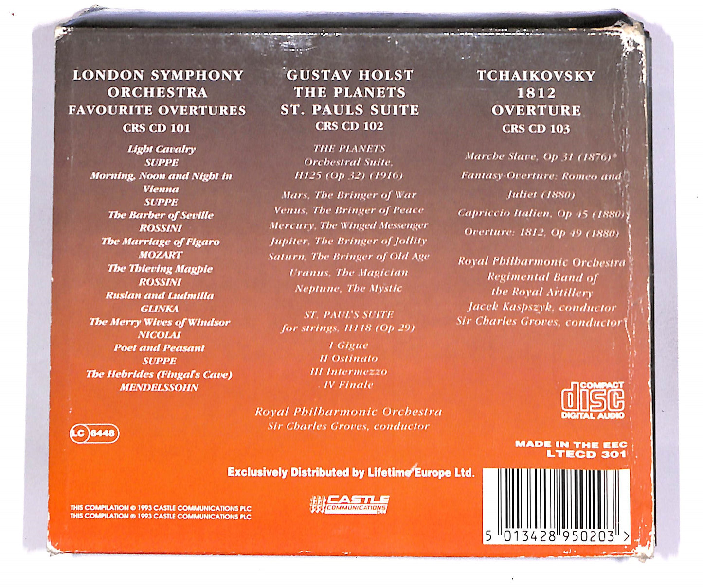 EBOND Favourite Overtures, Holst The Planets, Tchaikovsky (3 dischi) CD CD058708
