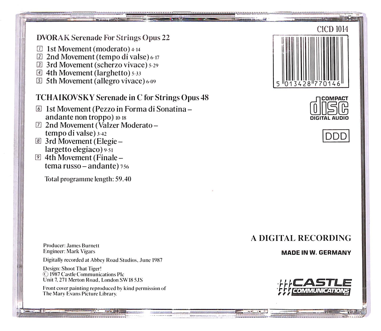 EBOND Ahronovitch - Dvorak & Tchaikovsky Serenades CD CD058712