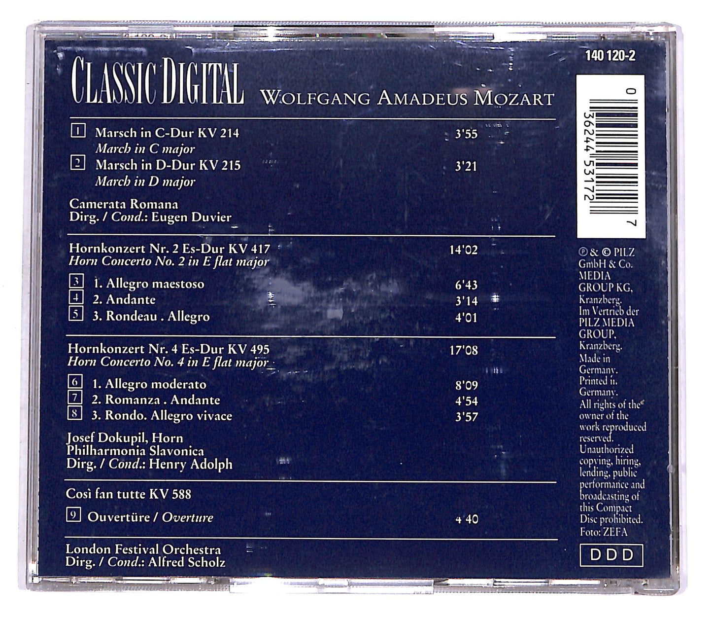 EBOND Wolfgang Amadeus Mozart - Wolfgang Amadeus Mozart CD CD058729