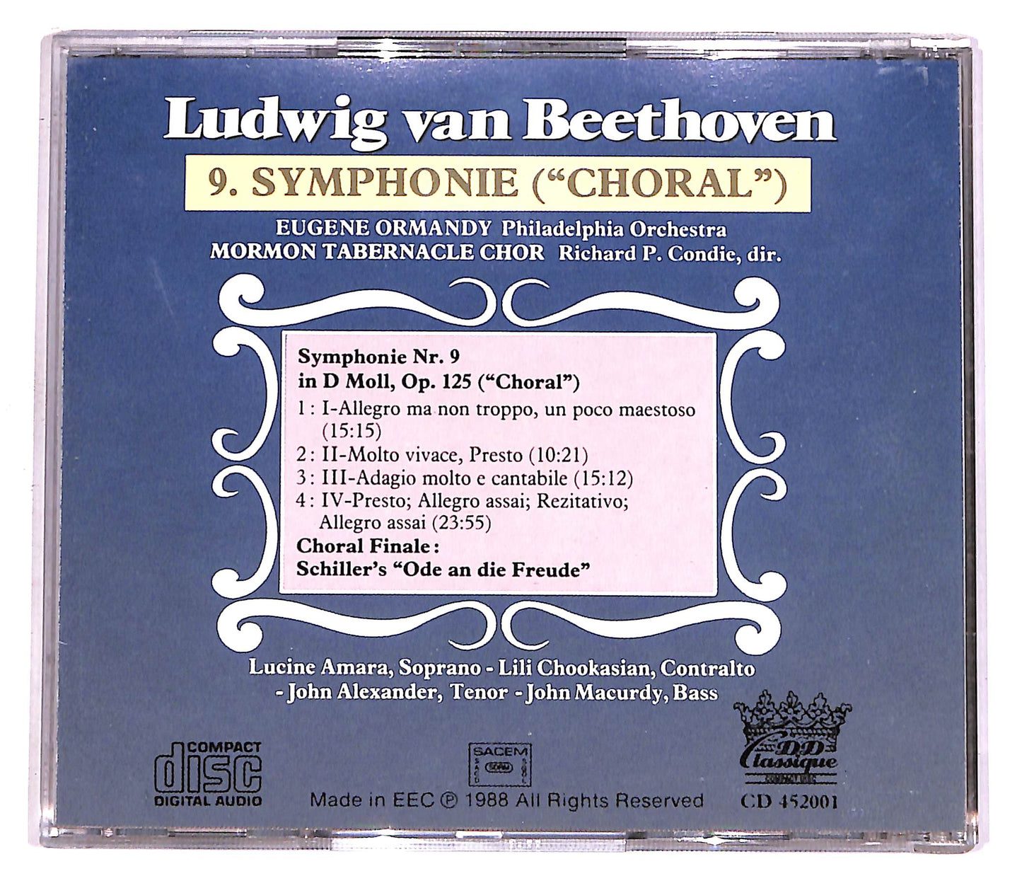 EBOND Ludwig Van Beethoven - 9 Symphonie Choral EDITORIALE CD CD058820