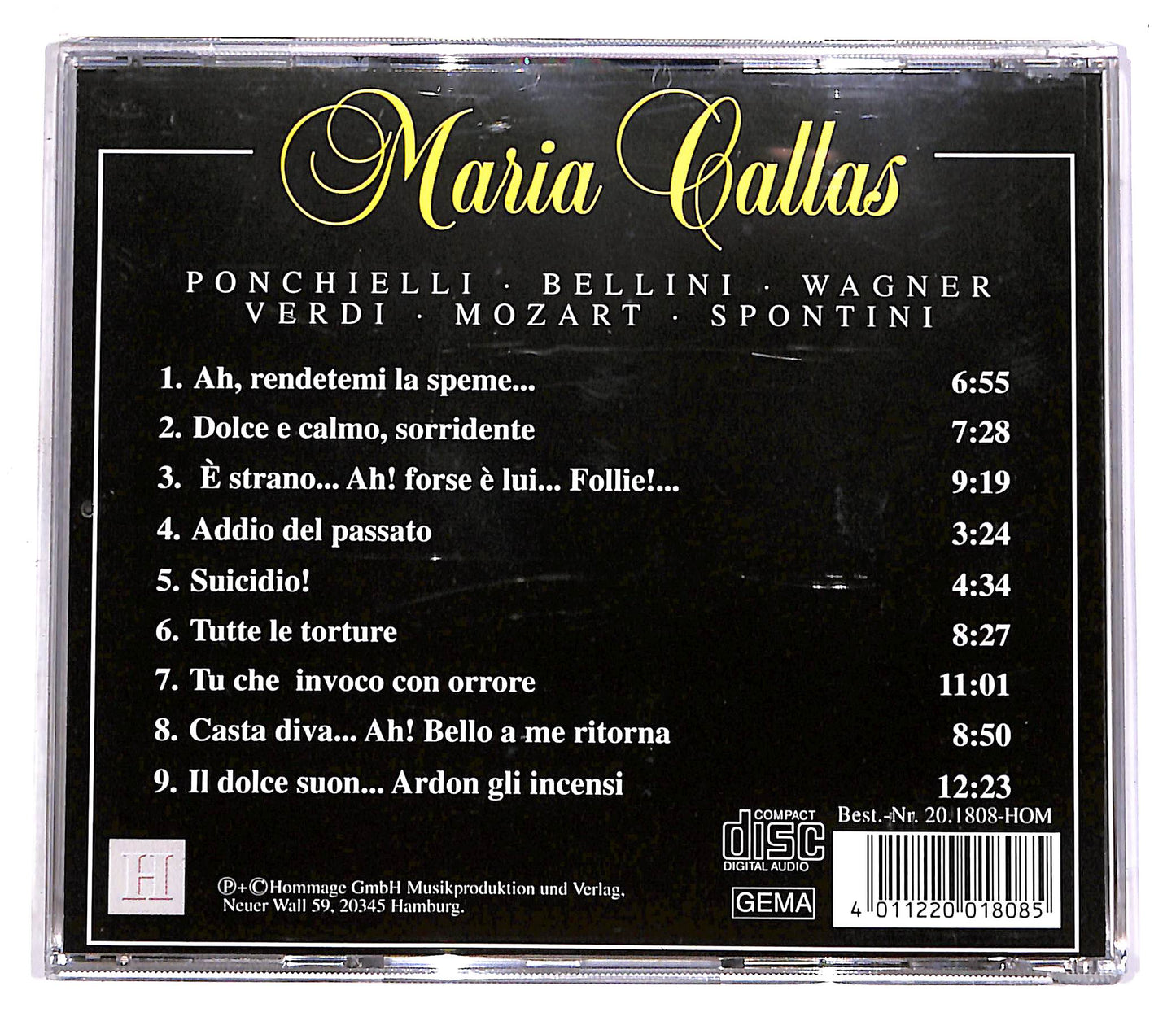 EBOND Maria Callas - Best - Nr. 20 CD CD058826