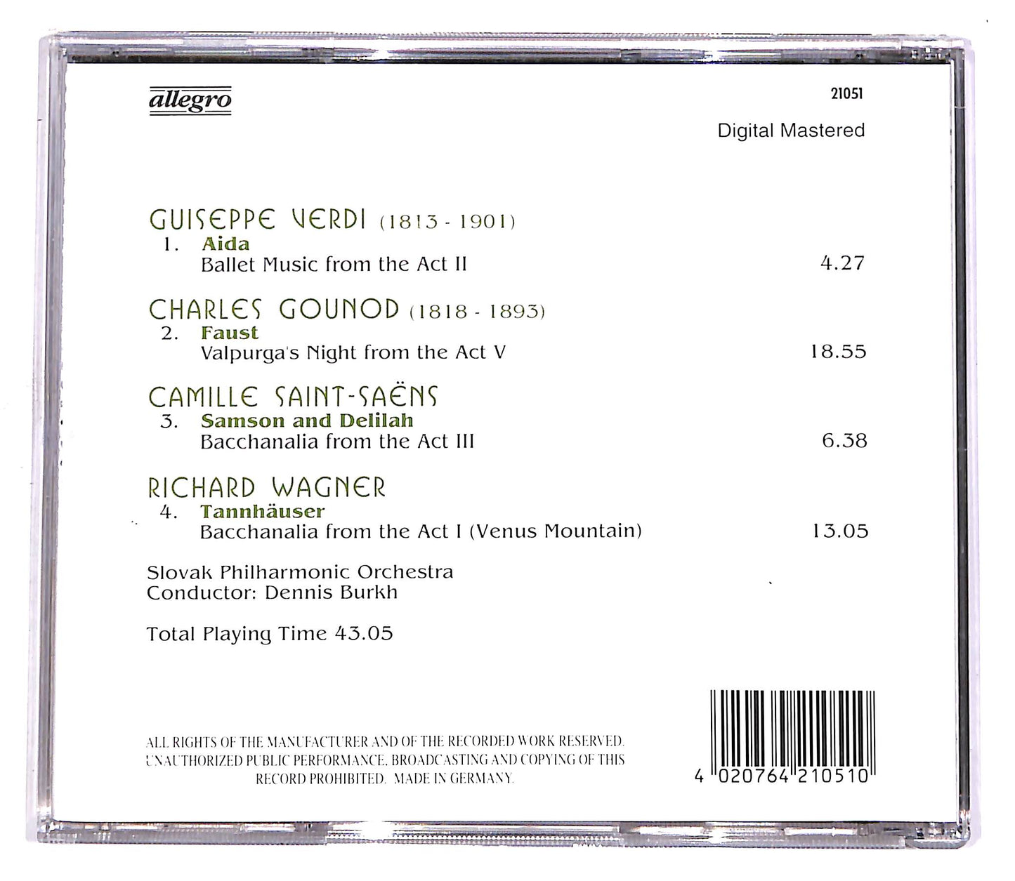 EBOND Verdi - Gounod - Wagner CD CD058829