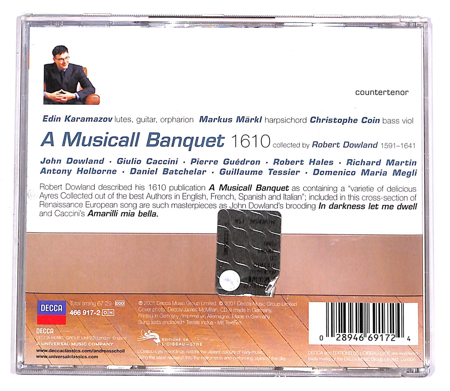 EBOND Andreas Scholl - A Musicall Banquet CD CD058854