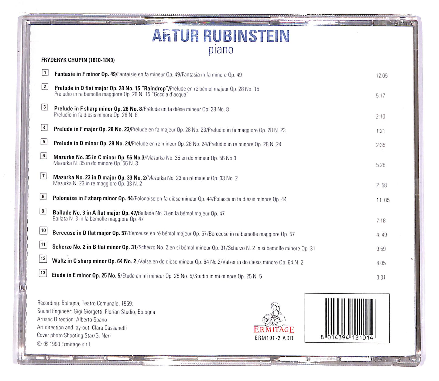EBOND Artur Rubinstein - Chopin Recital CD CD058907