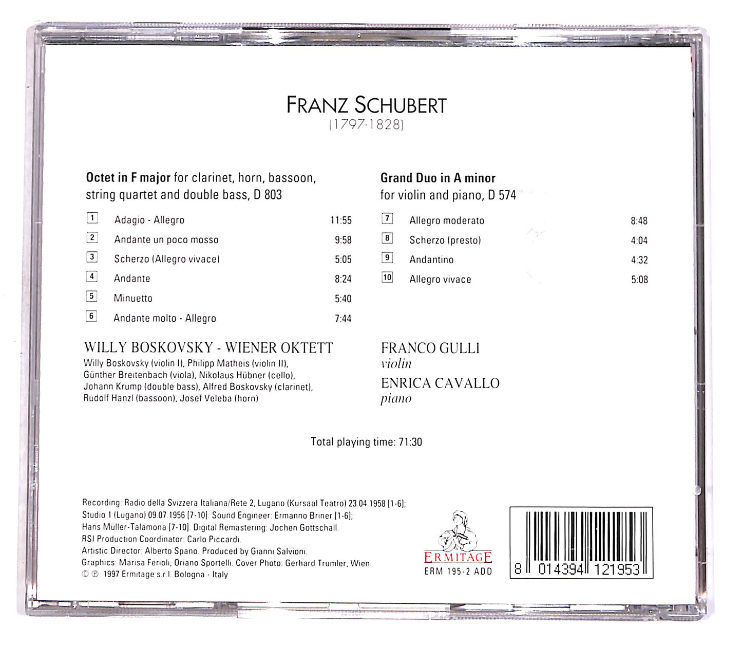 EBOND Schubert - Octet D.803 - Grand Duo D.574 CD CD058909
