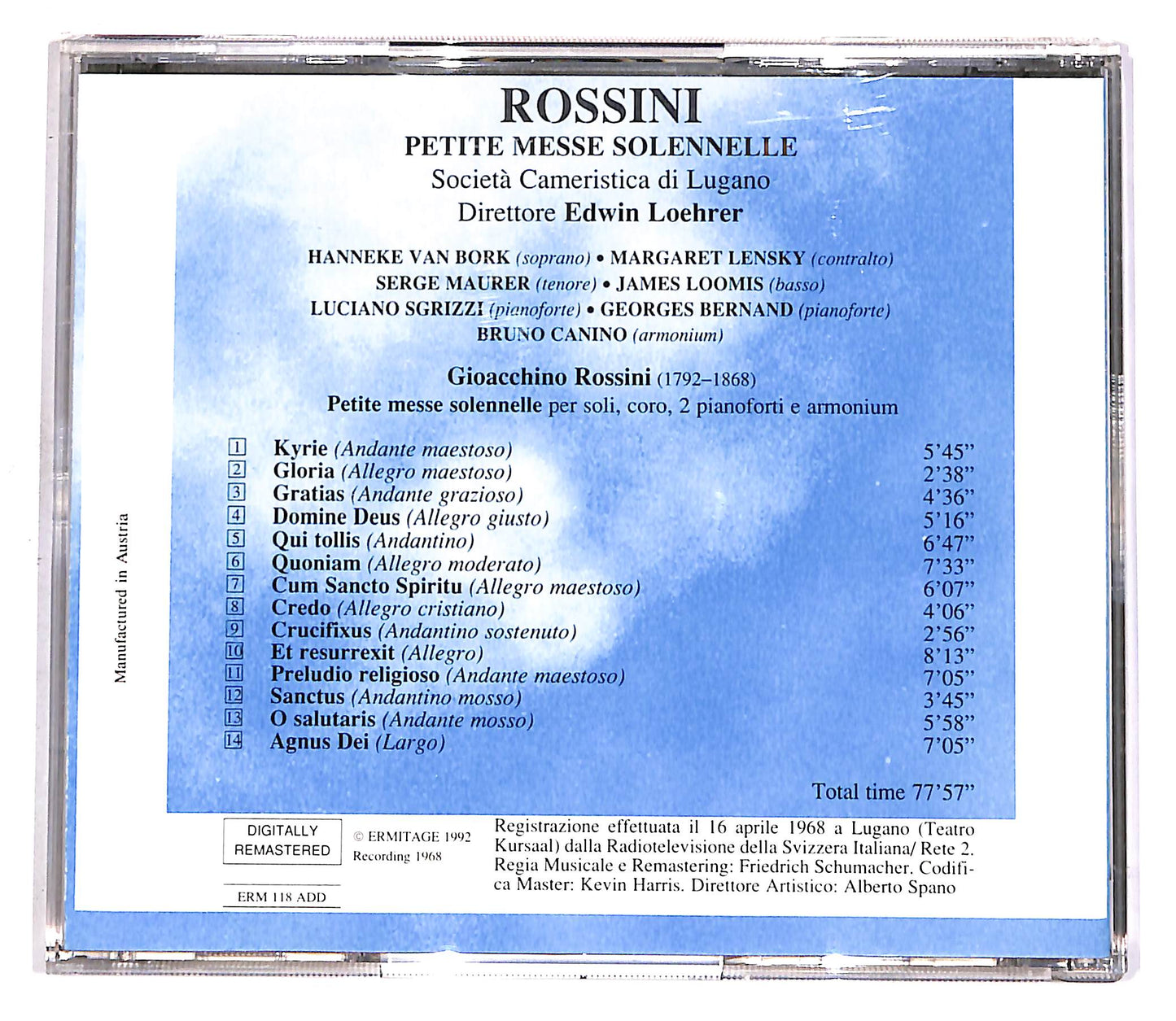EBOND Rossini - Petite Messe Solennelle - Loehrer EDITORIALE CD CD058926