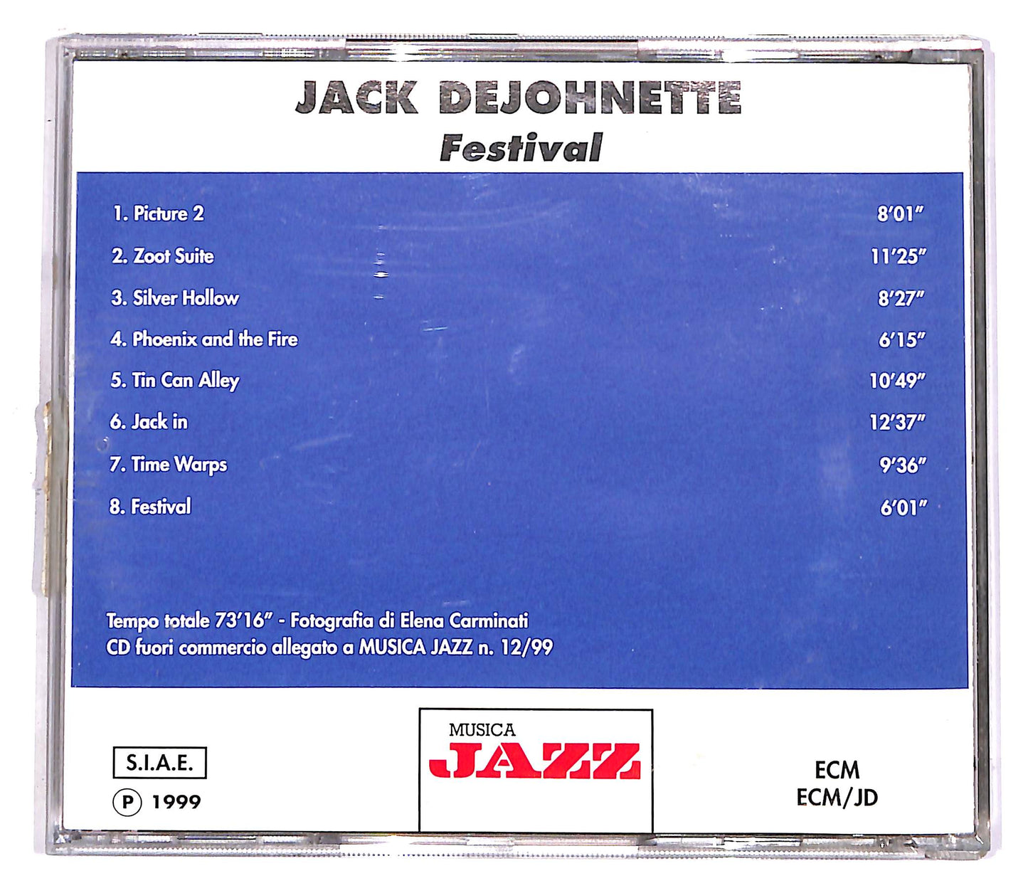 EBOND Jack DeJohnette - Festival EDITORIALE CD CD058937