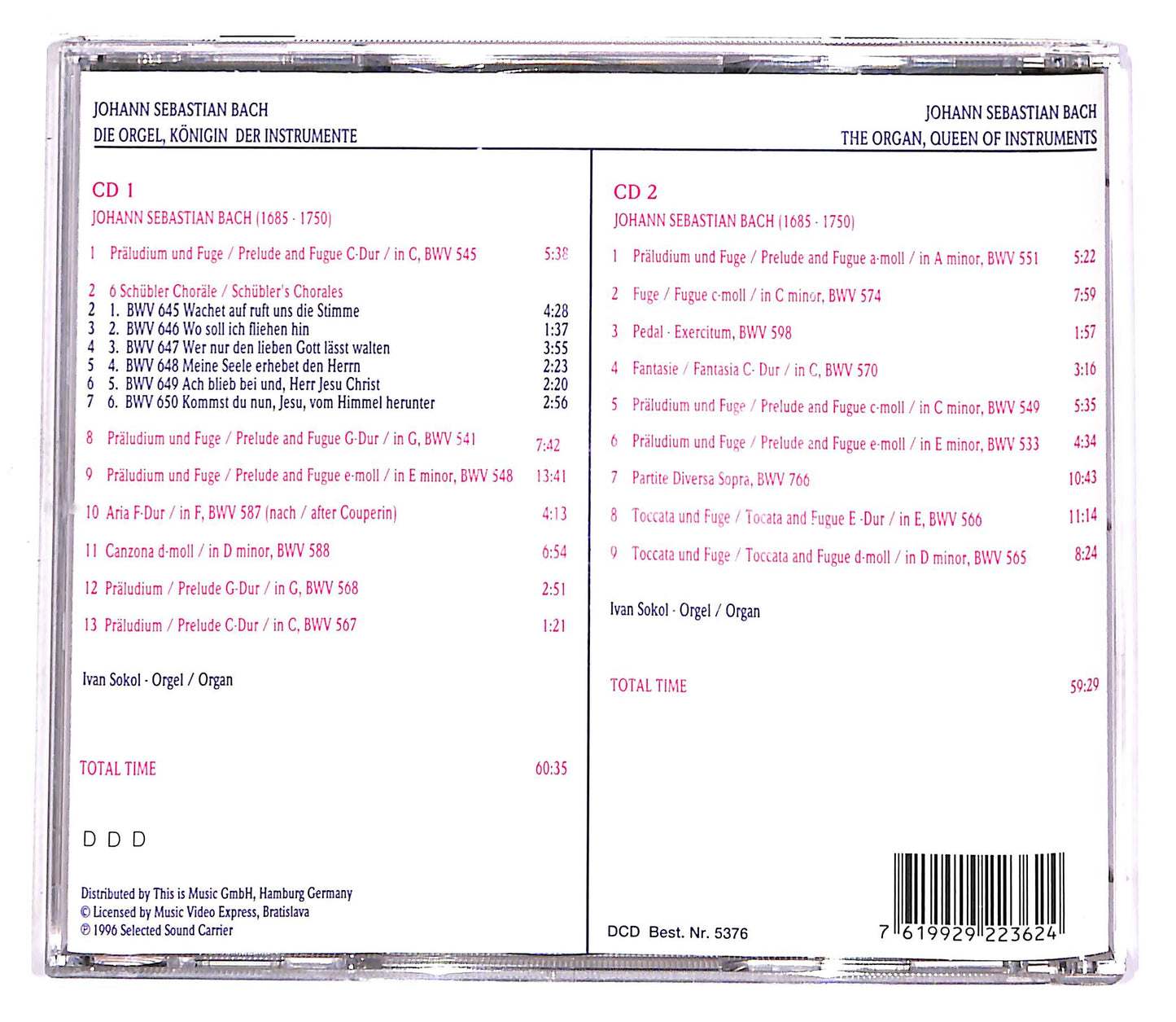EBOND Johann Sebastian Bach - Classic Visions - Vol.37 (2 dischi) CD CD058939