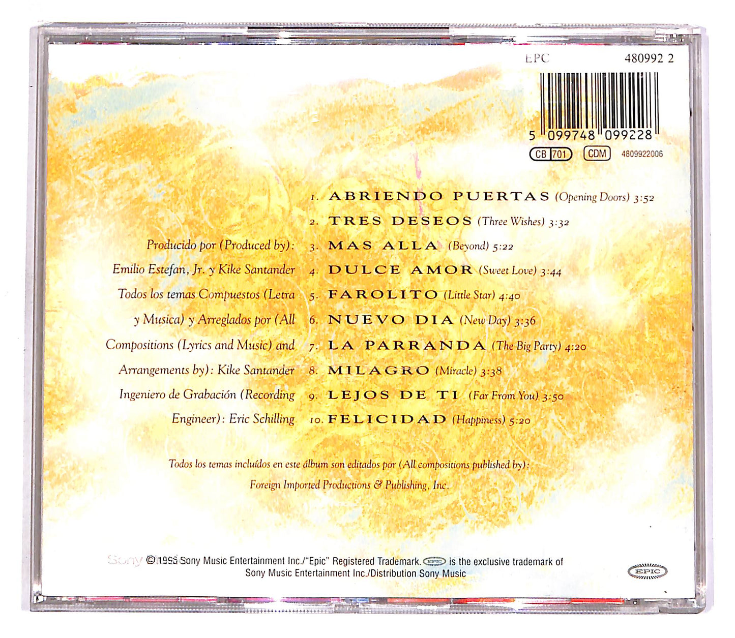 EBOND Gloria Estefan - Abriendo Puertas CD CD058949