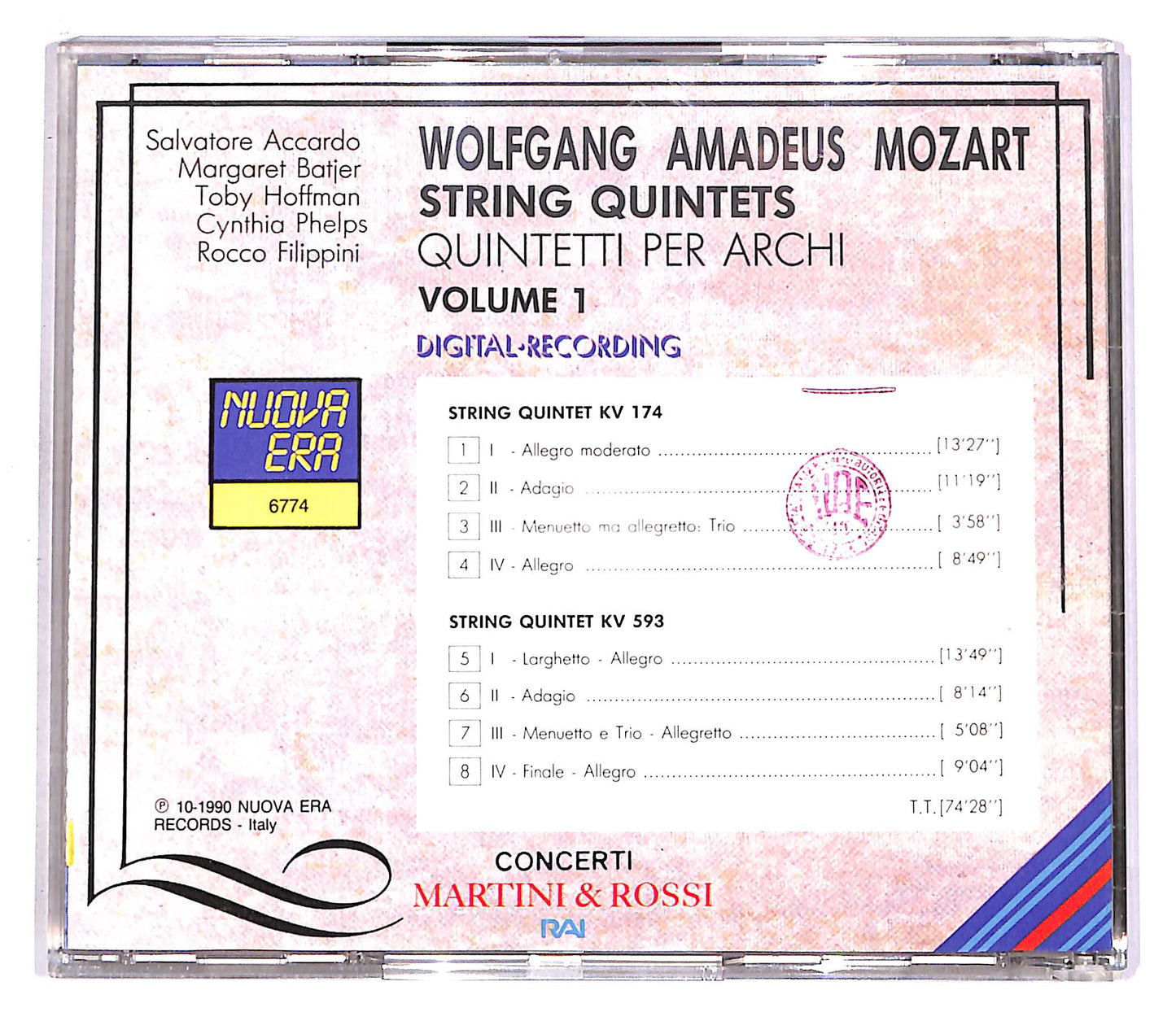 EBOND Mozart - String Quintets Vol.1 - Accardo, Batjer EDITORIALE CD CD058954