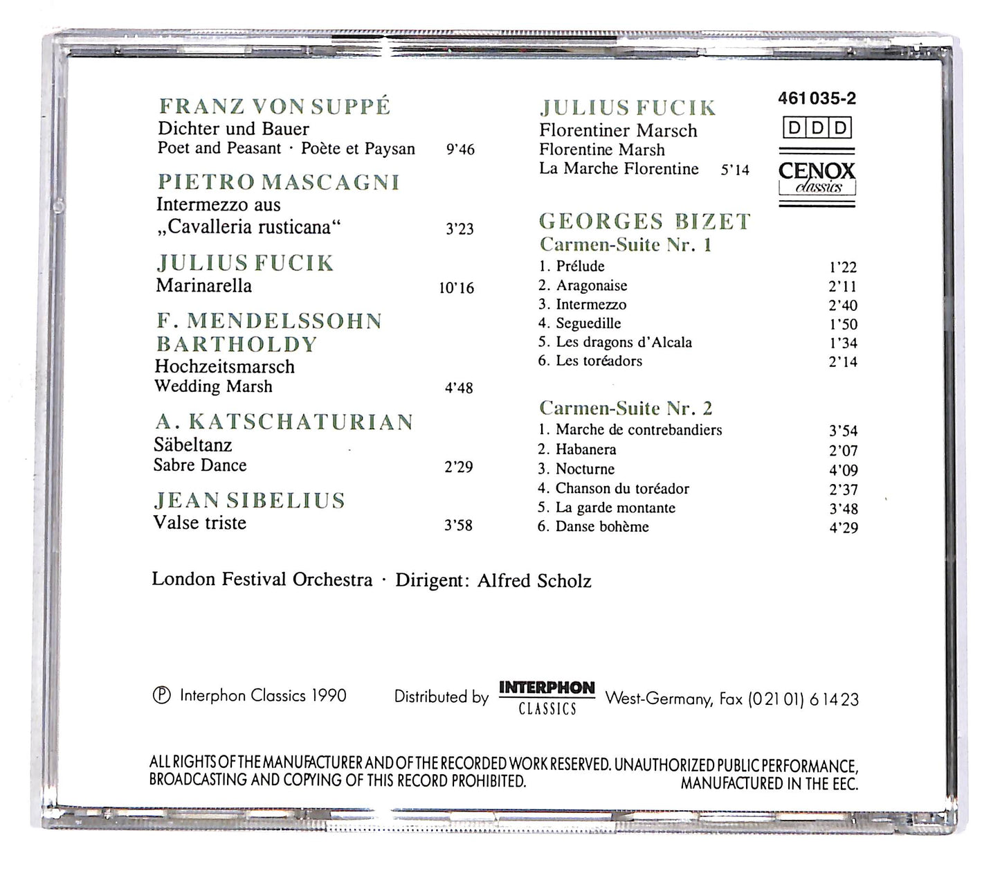 EBOND Suppe - Bizet - Mascagni - Classic Masterpieces EDITORIALE CD CD059003