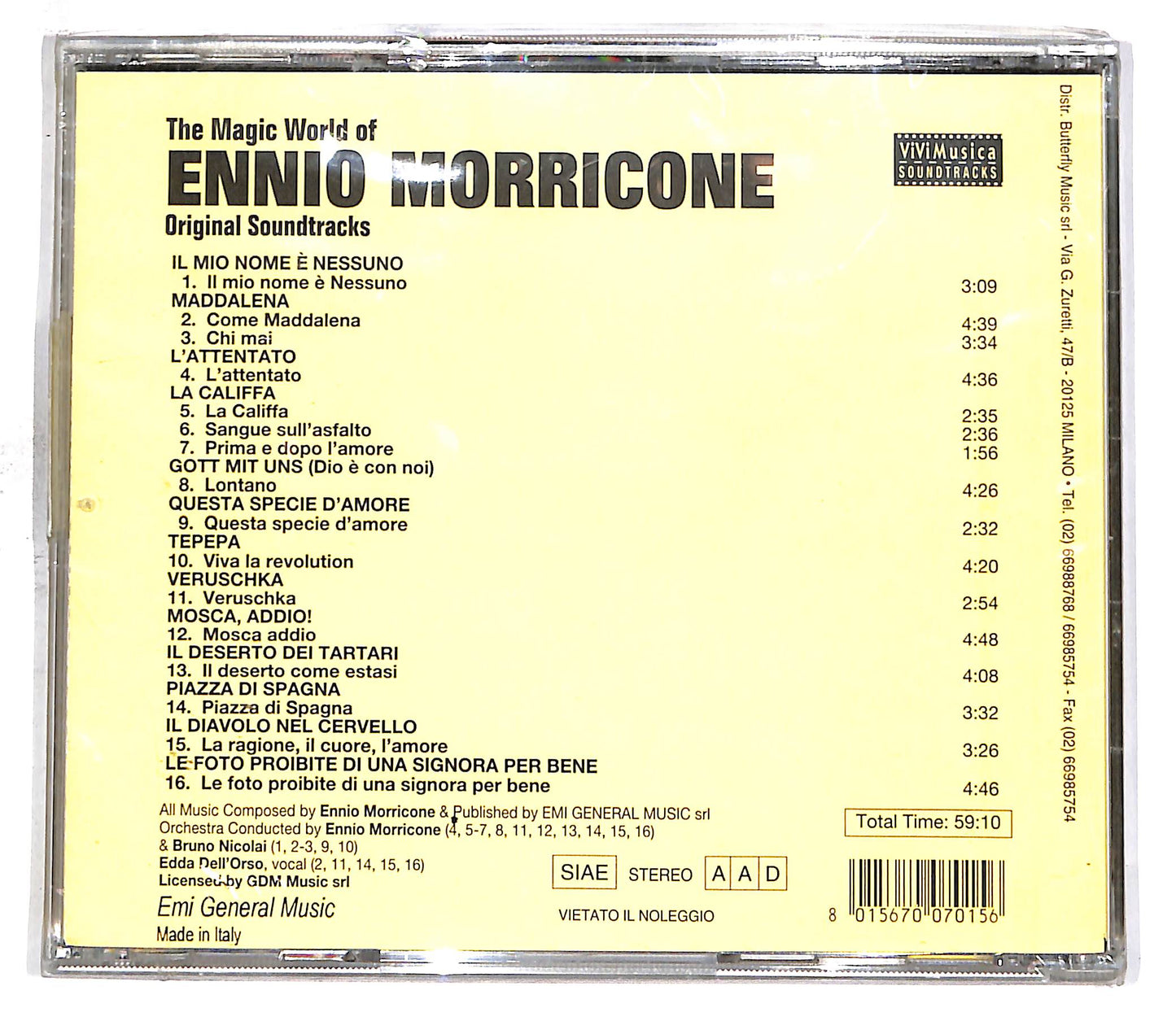 EBOND The Magic World Of Ennio Morricone (Original Soundtracks) CD CD059122