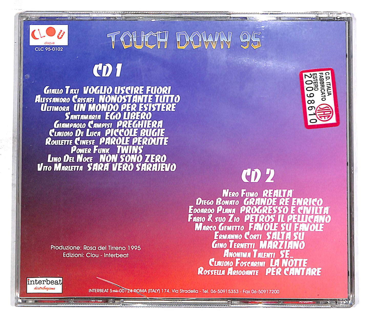 EBOND Various - Touch Down 95 (2 dischi) EDITORIALE CD CD059129