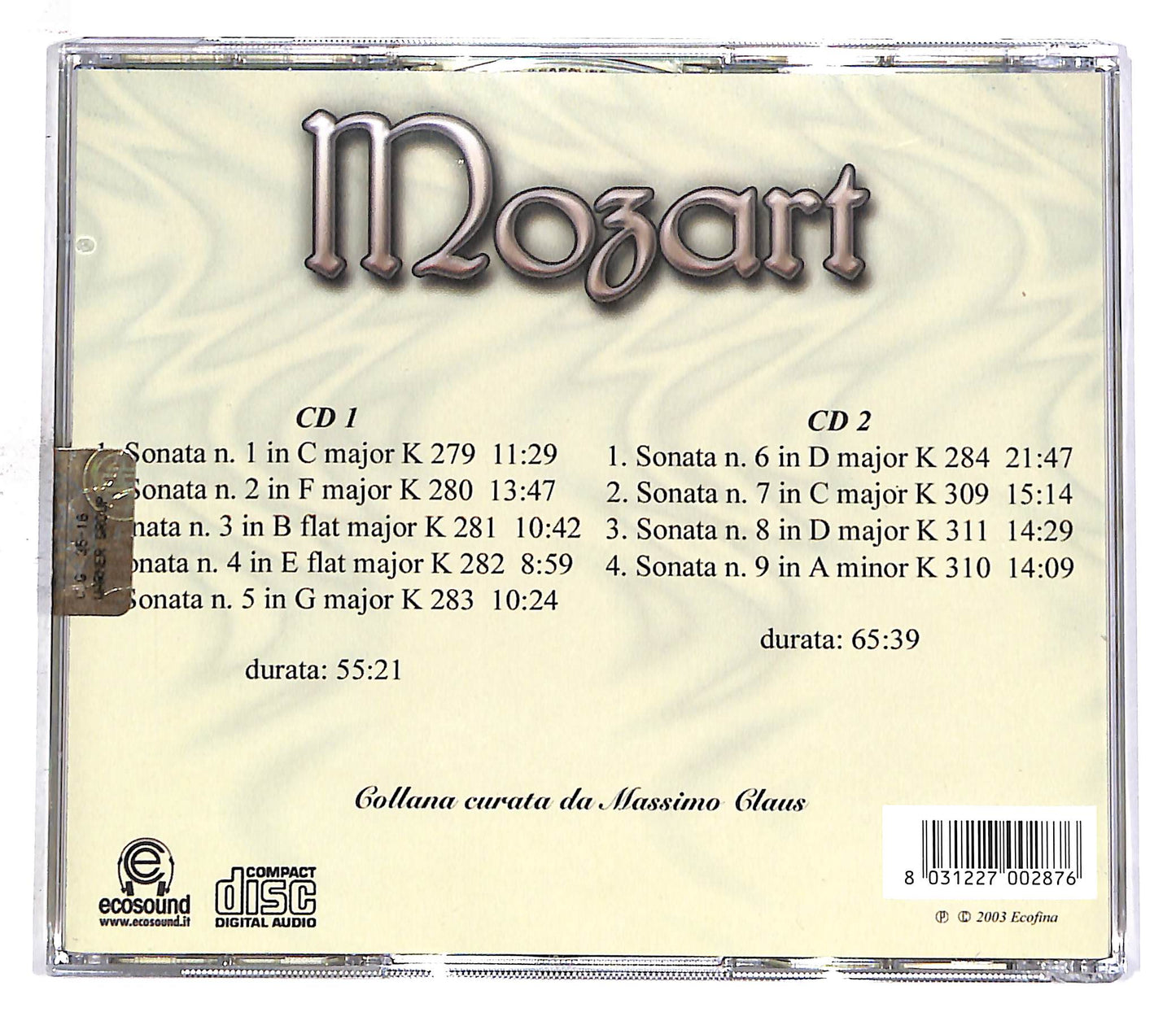 EBOND Mozart - Vol.1 (2 dischi) CD CD059154