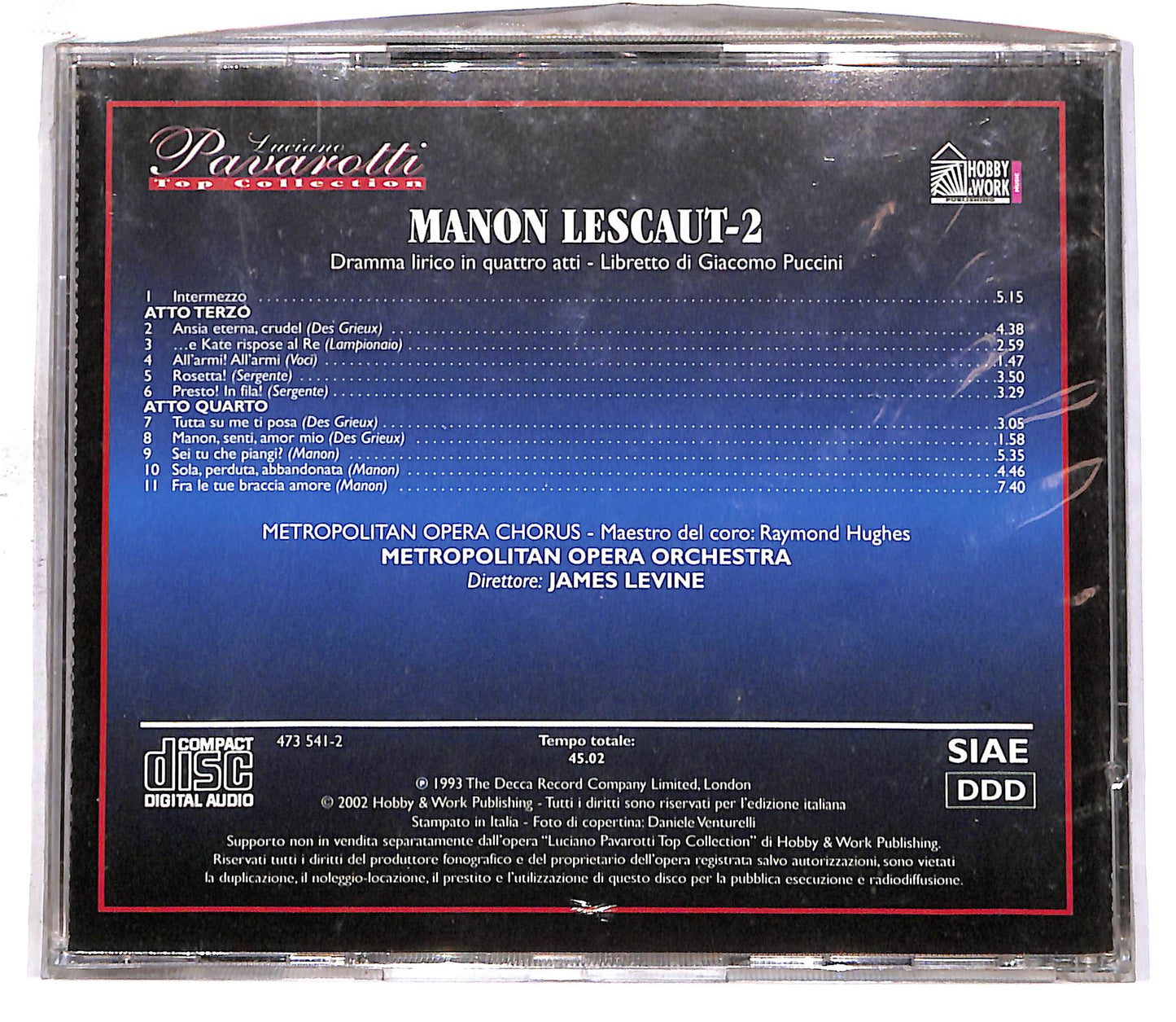 EBOND Manon Lescaut 2 - Luciano Pavarotti - Top Collection EDITORIA CD CD059347