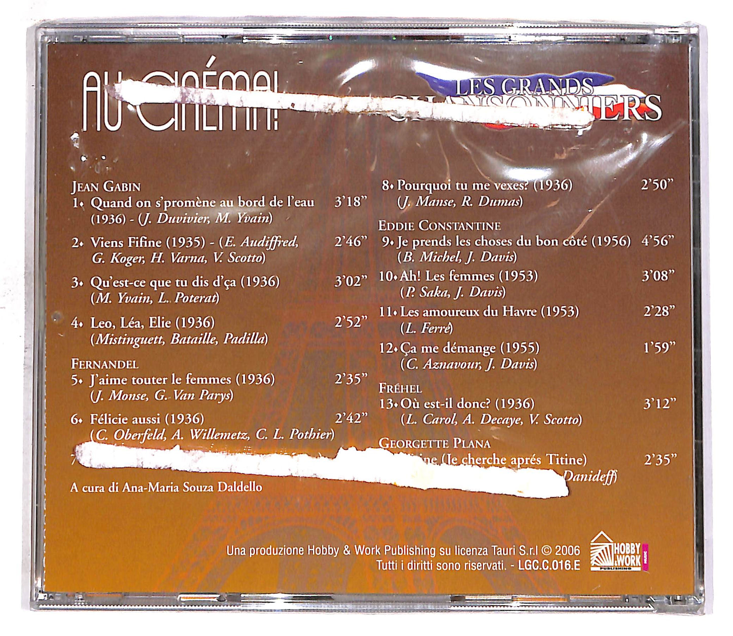 EBOND Les Grands Chansonniers - Au Cinema ! EDITORIALE CD CD059632