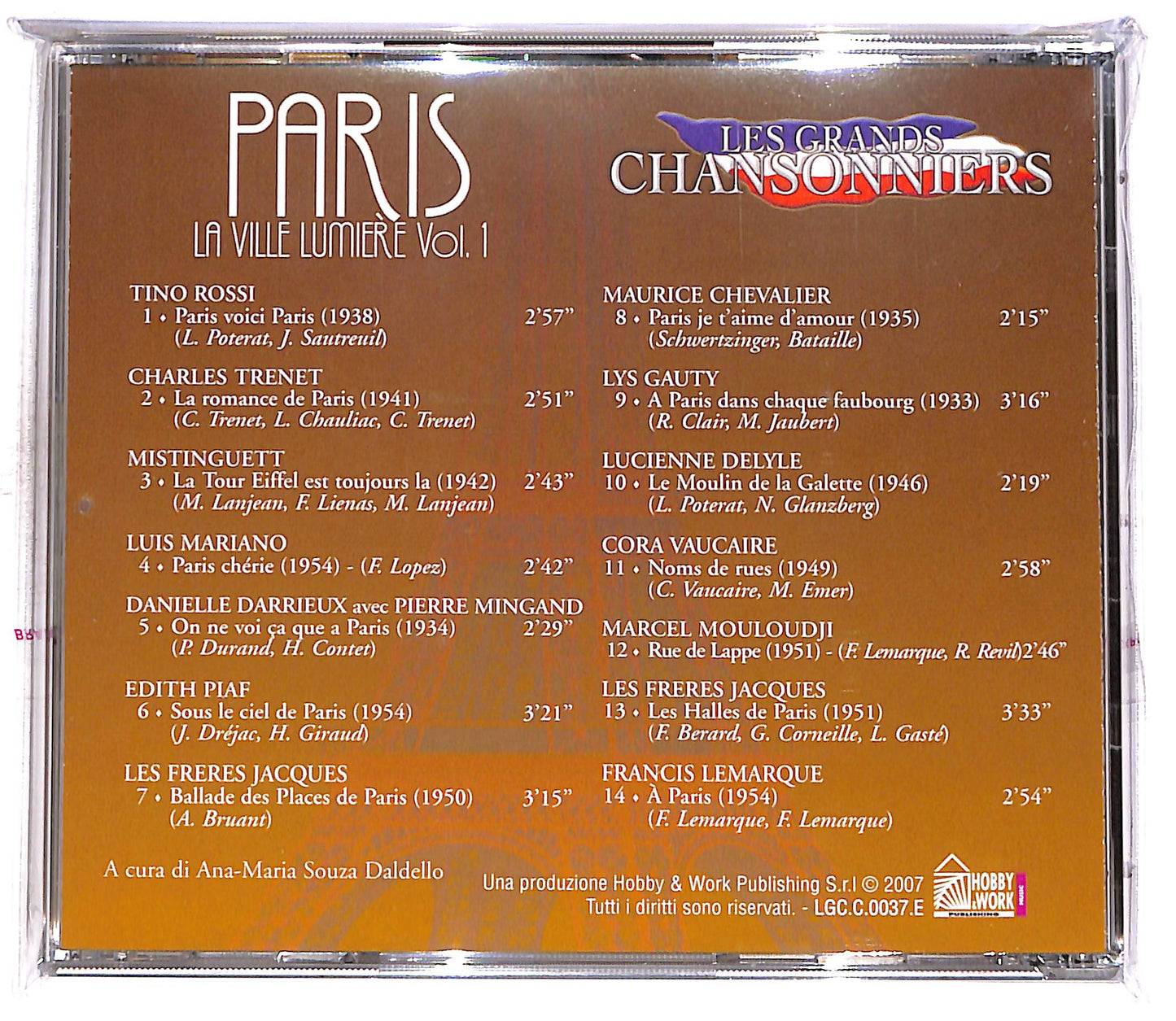 EBOND Various - Paris La Ville Lumiere Vol.1 EDITORIALE CD CD059643