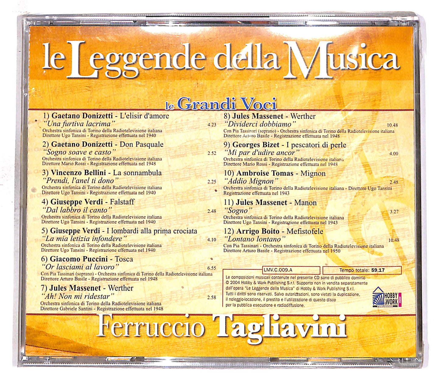 EBOND Le Leggende Della Musica - Ferruccio Tagliavini EDITORIALE CD CD059657