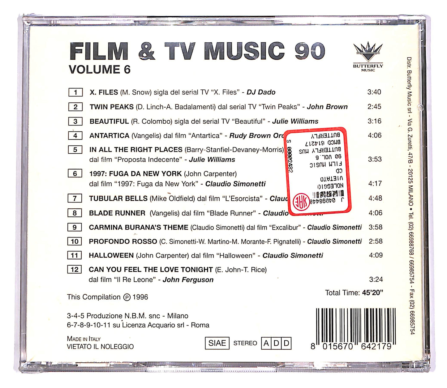 EBOND Various - Film & Tv Music 90 - Volume 6 CD CD059747