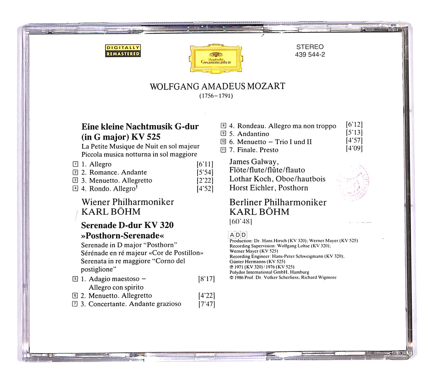 EBOND Mozart Berliner Philharmoniker - Eine Kleine Nachtmusik KV 320 CD CD059844