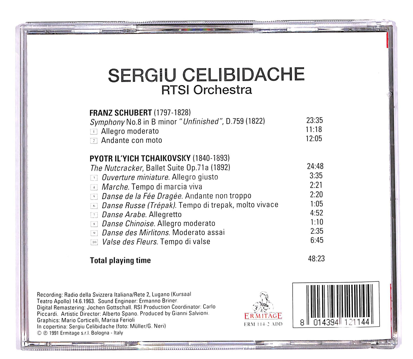EBOND Sergiu Celibidache RTSI Orchestra -Symphony No.8 Unfinished CD CD059901