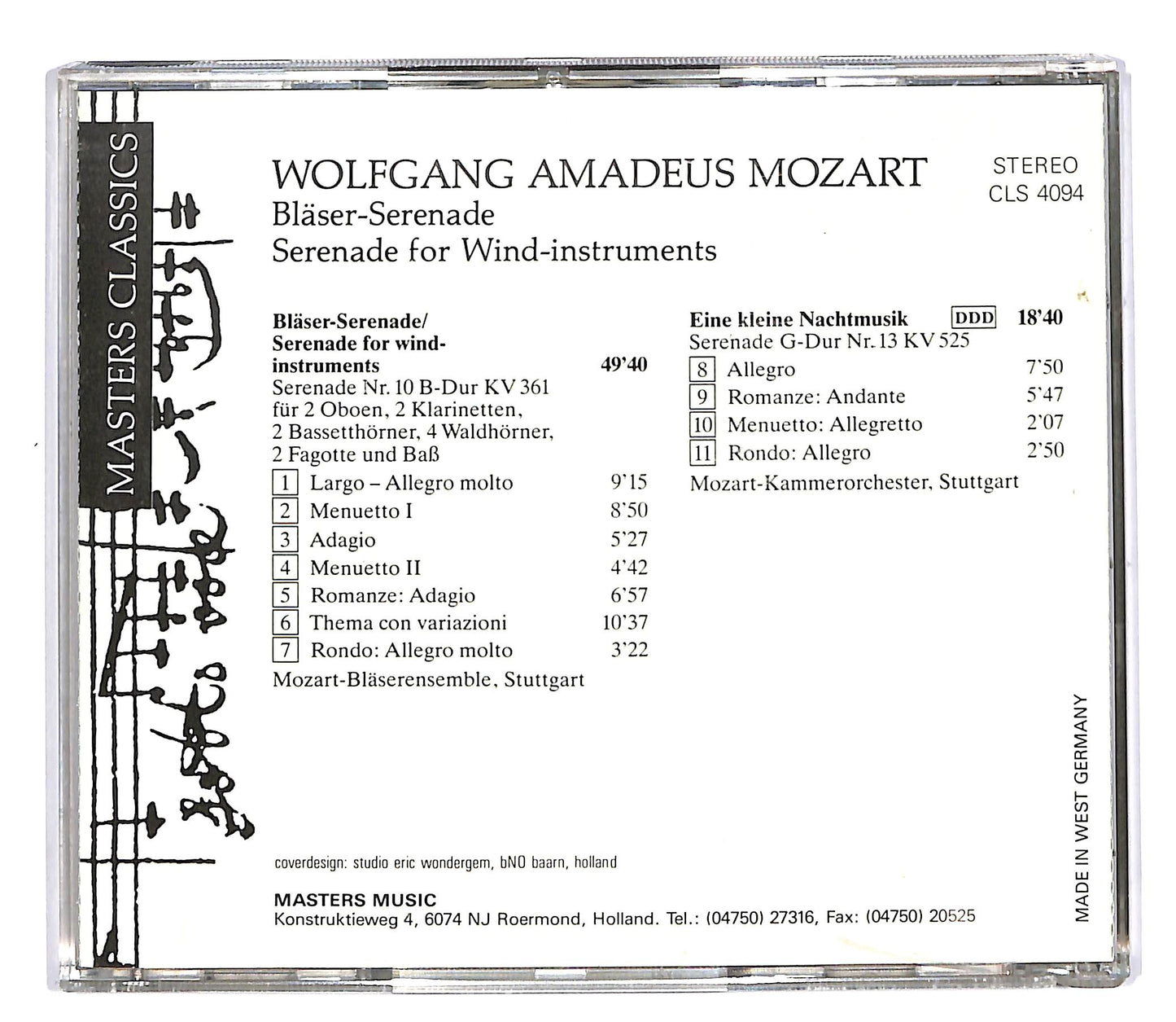 EBOND Mozart - Blaser serenade CD CD059917