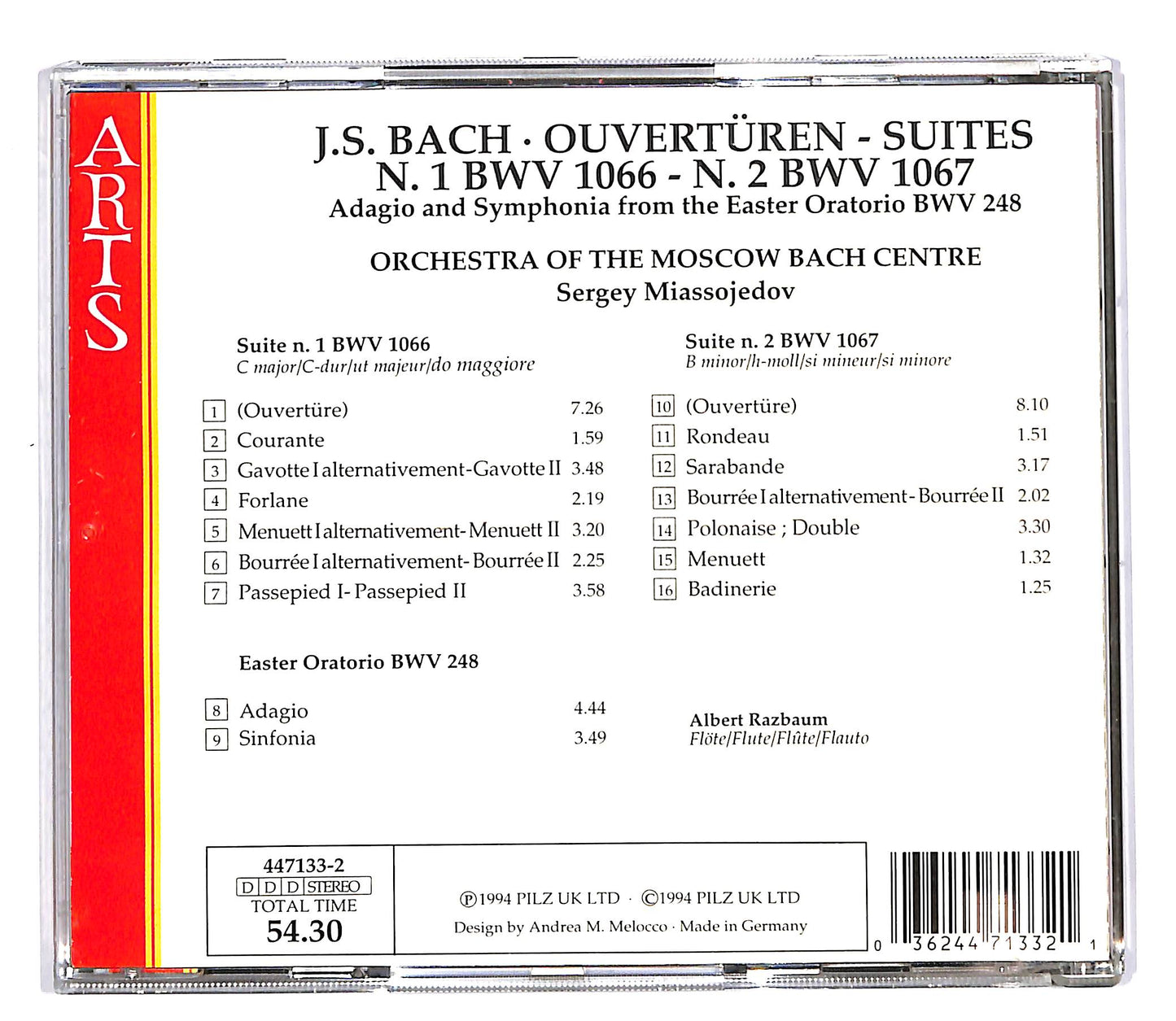 EBOND Bach - Ouverturen Suites N 1 BWV 1066 N 2 BBW 1067 CD CD059918