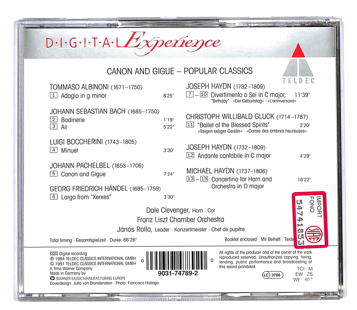 EBOND Various Franz Liszt Chamber Orchestra - Canon e Gigue CD CD059928