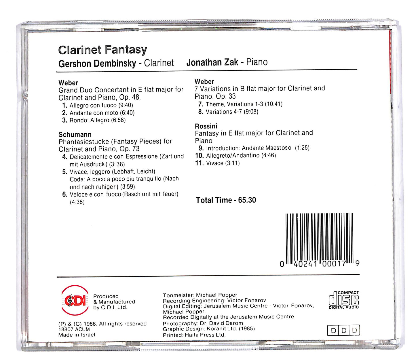 EBOND Various - Clarinet Fantasy CD CD059929