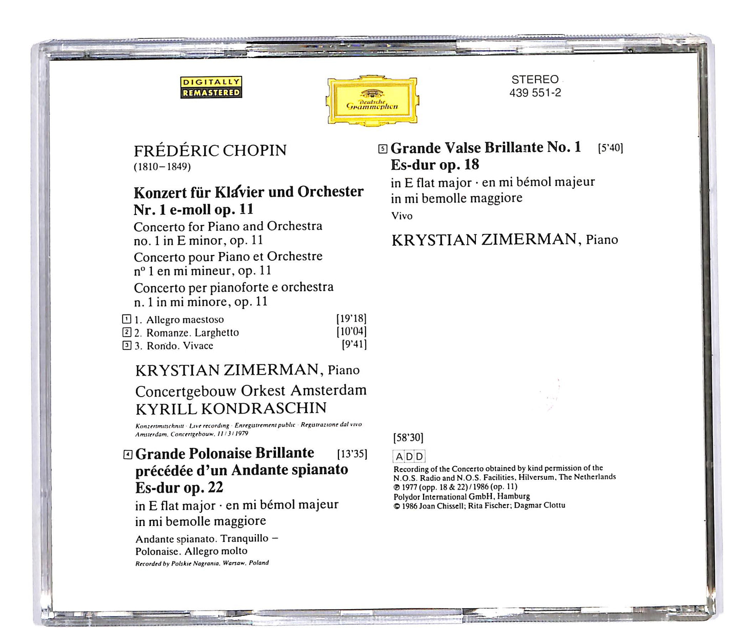 EBOND Chopin - Concerto per pianoforte e orchestra n.1 CD CD059937