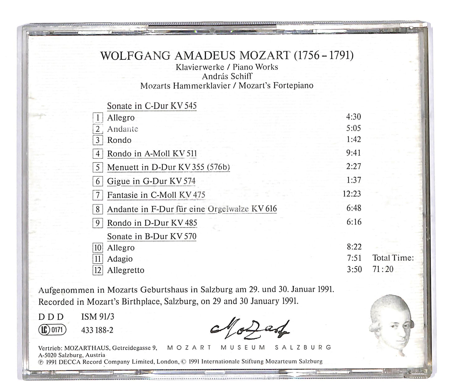 EBOND Mozart - Klavierwerke Piano Works CD CD059940
