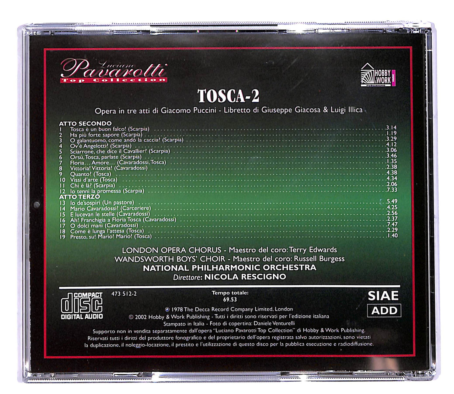 EBOND Giacomo Puccini Luciano Pavarotti - Tosca - 2 EDITORIALE CD CD060106