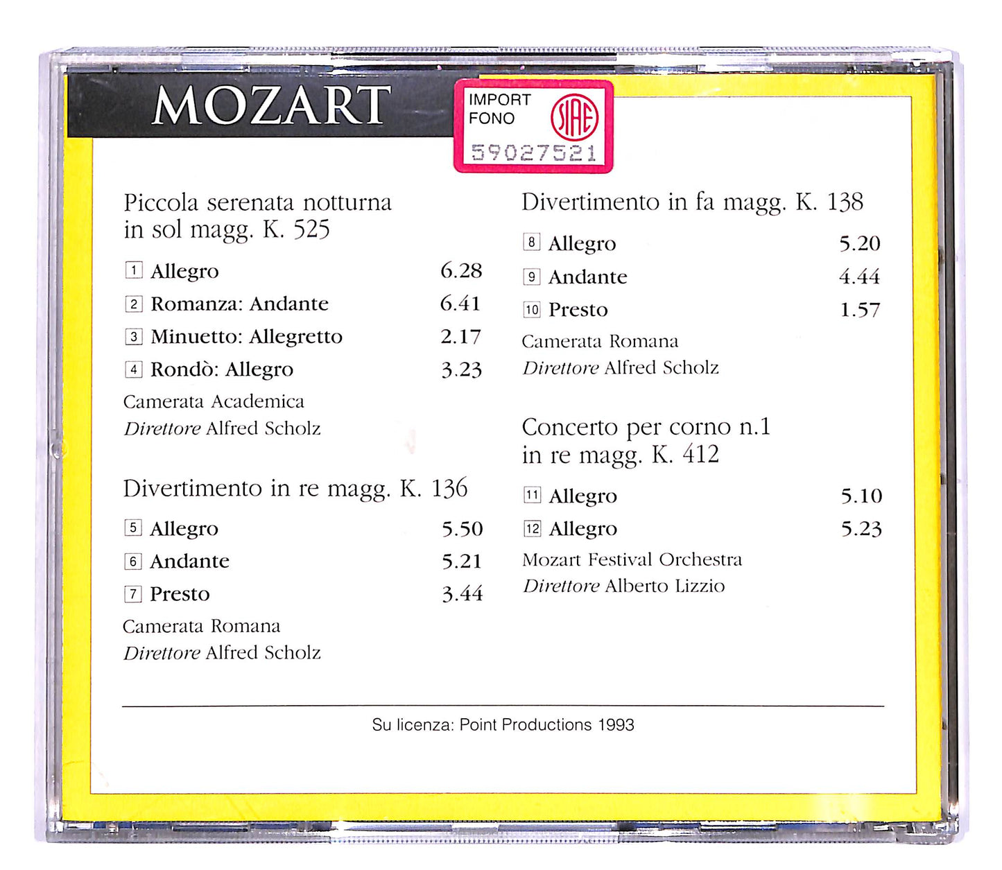 EBOND Various - Mozart EDITORIALE CD CD060132