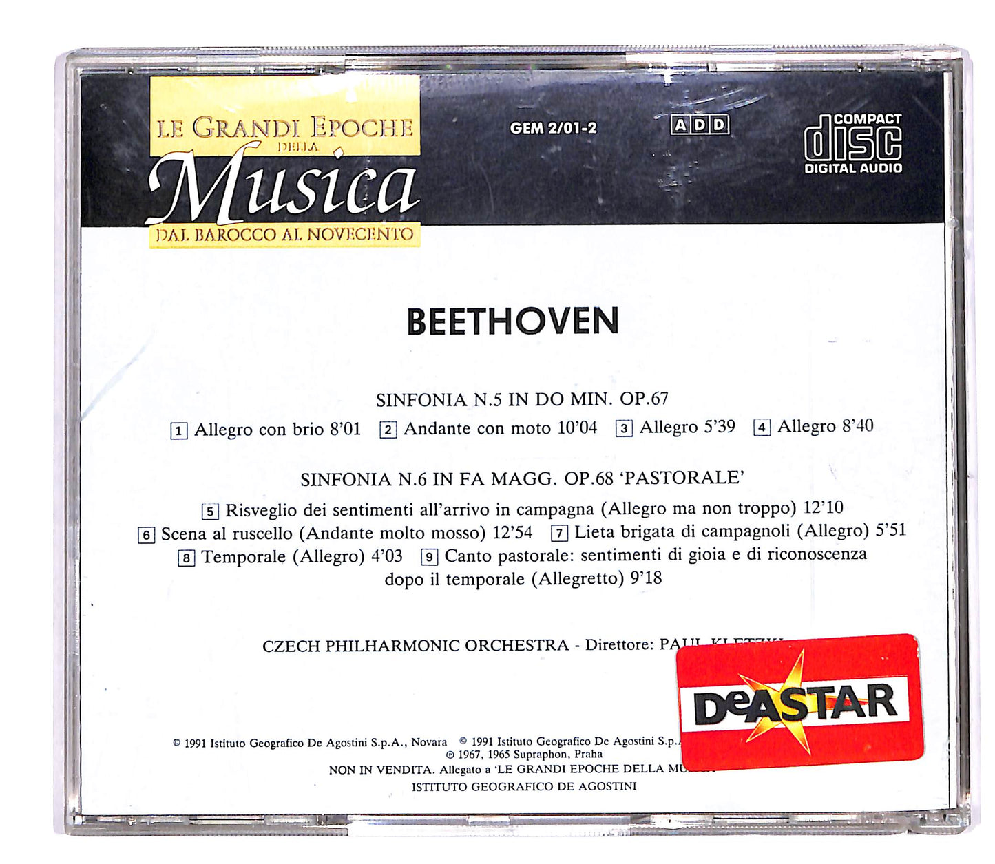 EBOND Beethoven - Sinfonia N.5 Op.67 Sinfonia N.6 Op.68 'Pastorale' CD CD060138