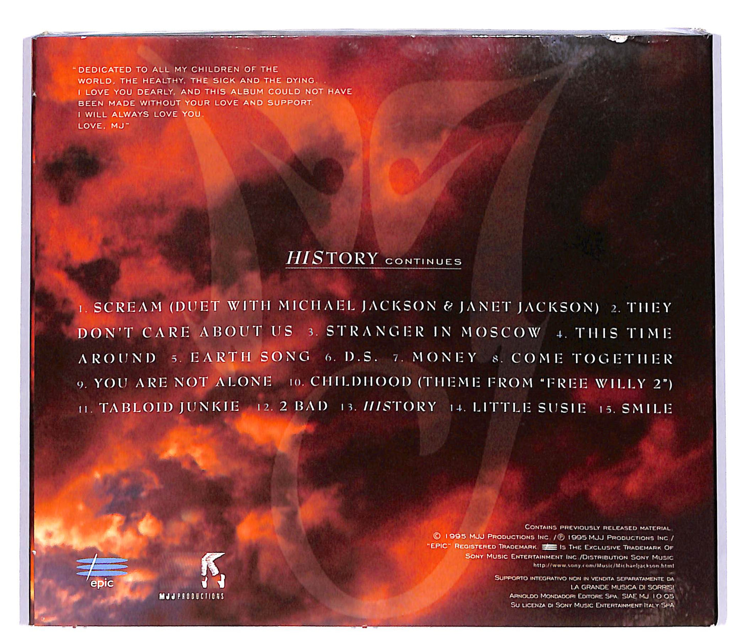 EBOND Michael Jackson - HIStory Past Present And Future Book I CD CD060244