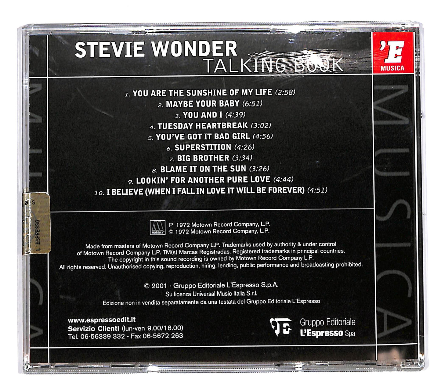 EBOND Stevie Wonder - Talking Book EDITORIALE CD CD060303