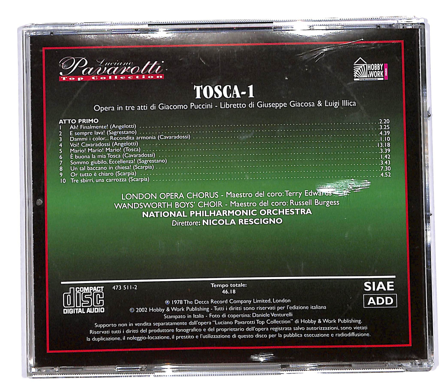 EBOND Luciano Pavarotti - Tosca 1 EDITORIALE CD CD060443