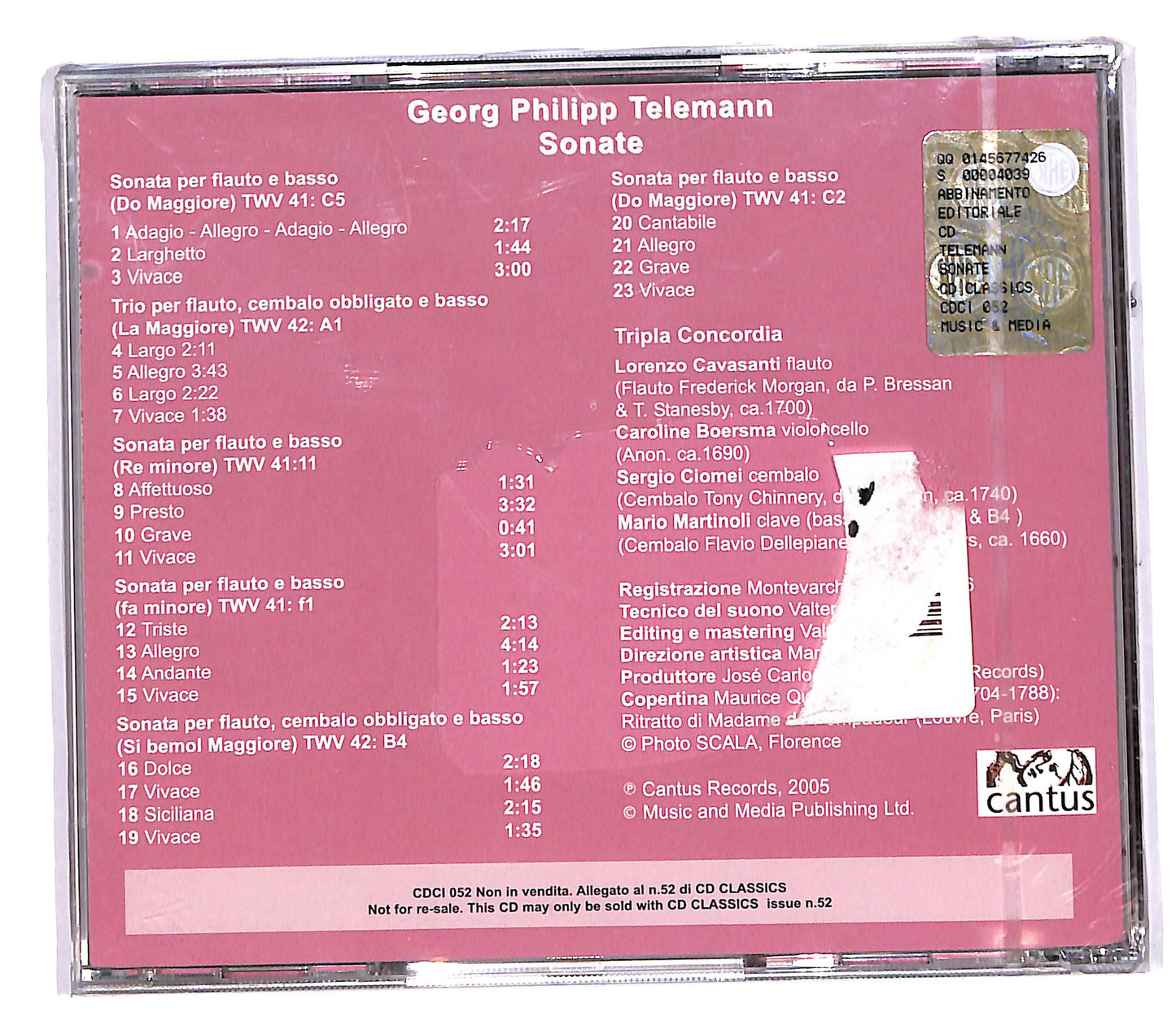 EBOND Georg Philipp Telemann - Sonate EDITORIALE CD CD060531