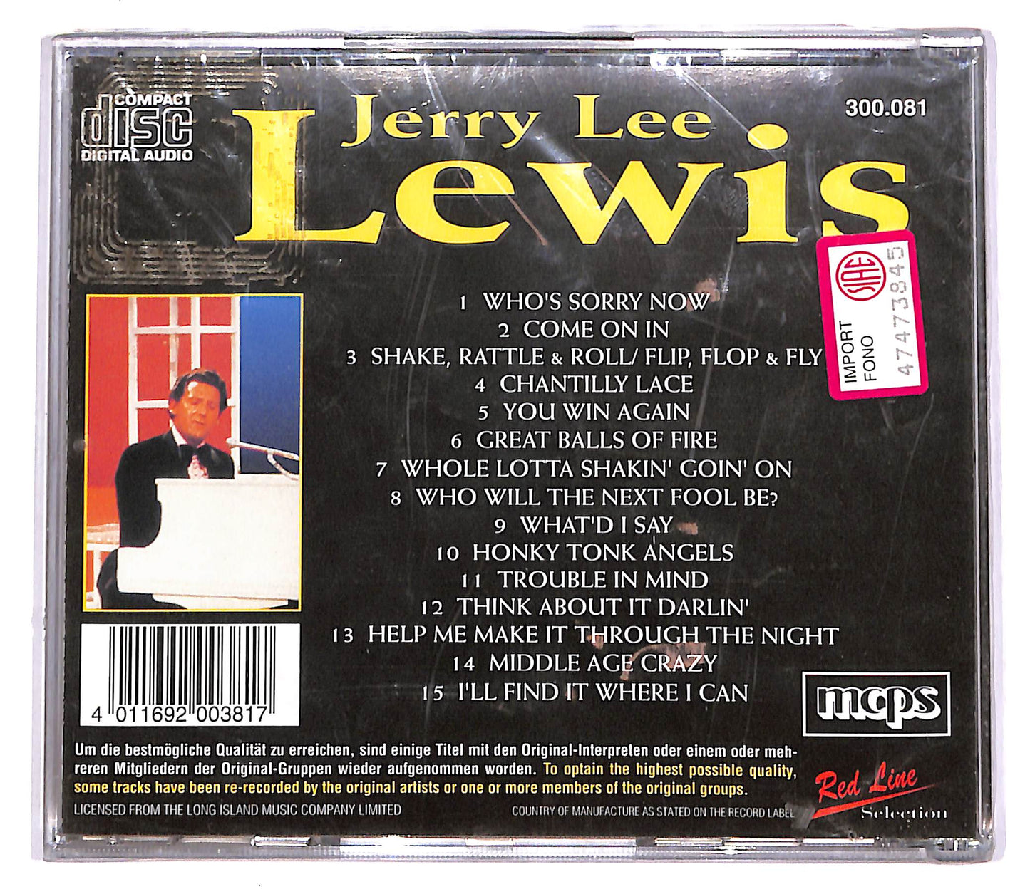 EBOND Jerry Lee Lewis - Live In Concert CD CD060609