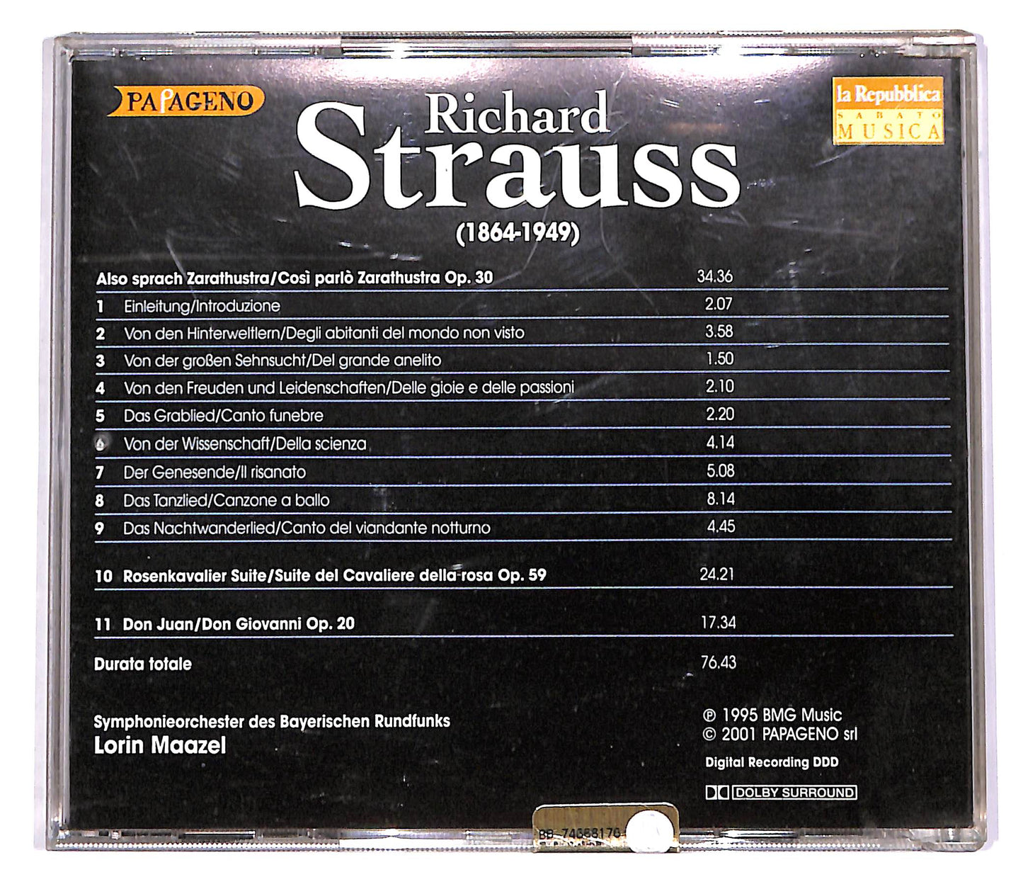 EBOND Richard Strauss - Also Sprach Zarathustra - Lorin Maazel EDIT CD CD060624
