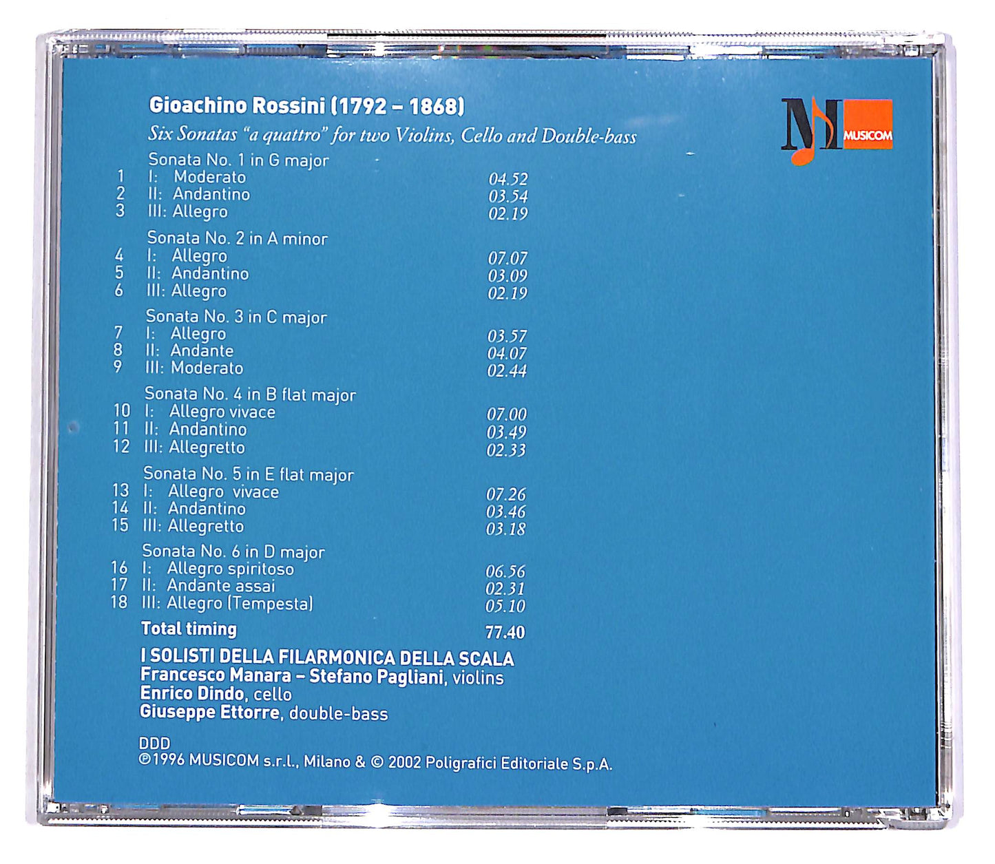 EBOND Rossini - Six Sonatas A Quattro EDITORIALE CD CD060645