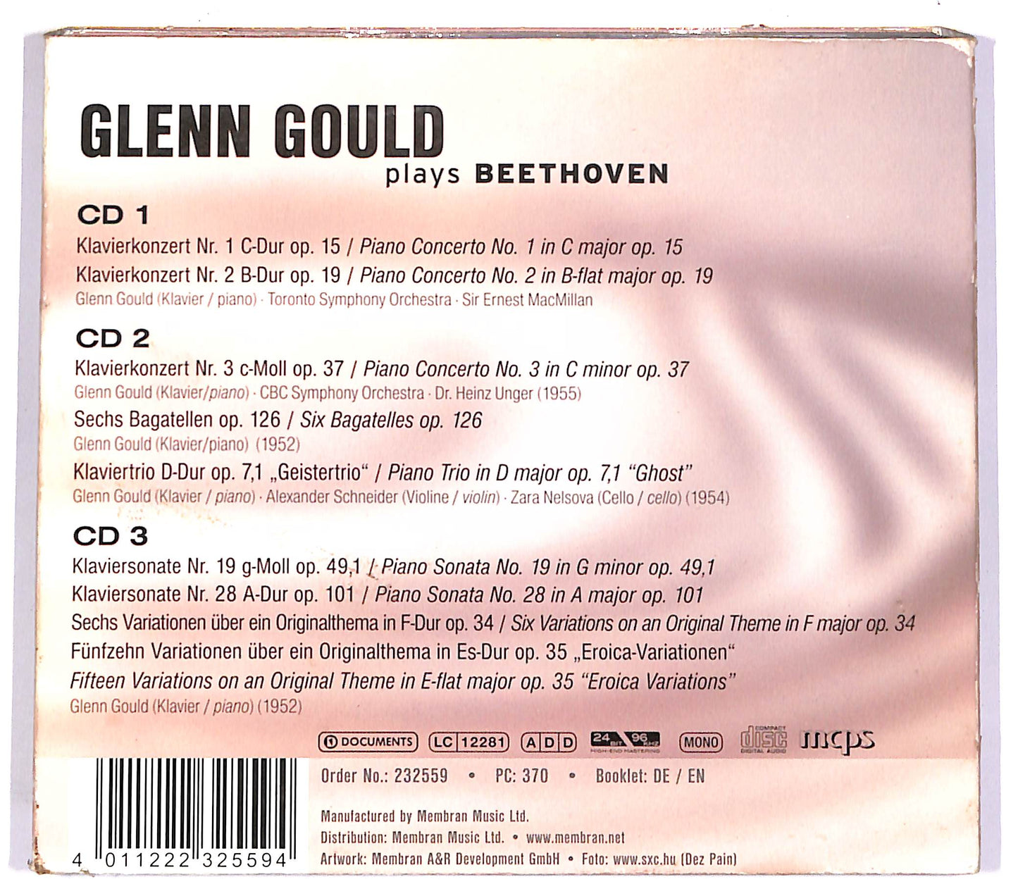 EBOND Glenn Gould Plays Beethoven (3 dischi) CD CD060647