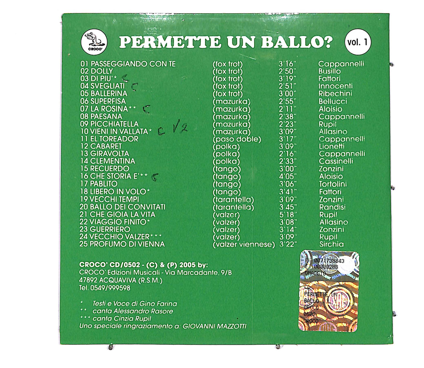 EBOND Various - Permette Un Ballo? Vol.1 PROMO CD CD060734