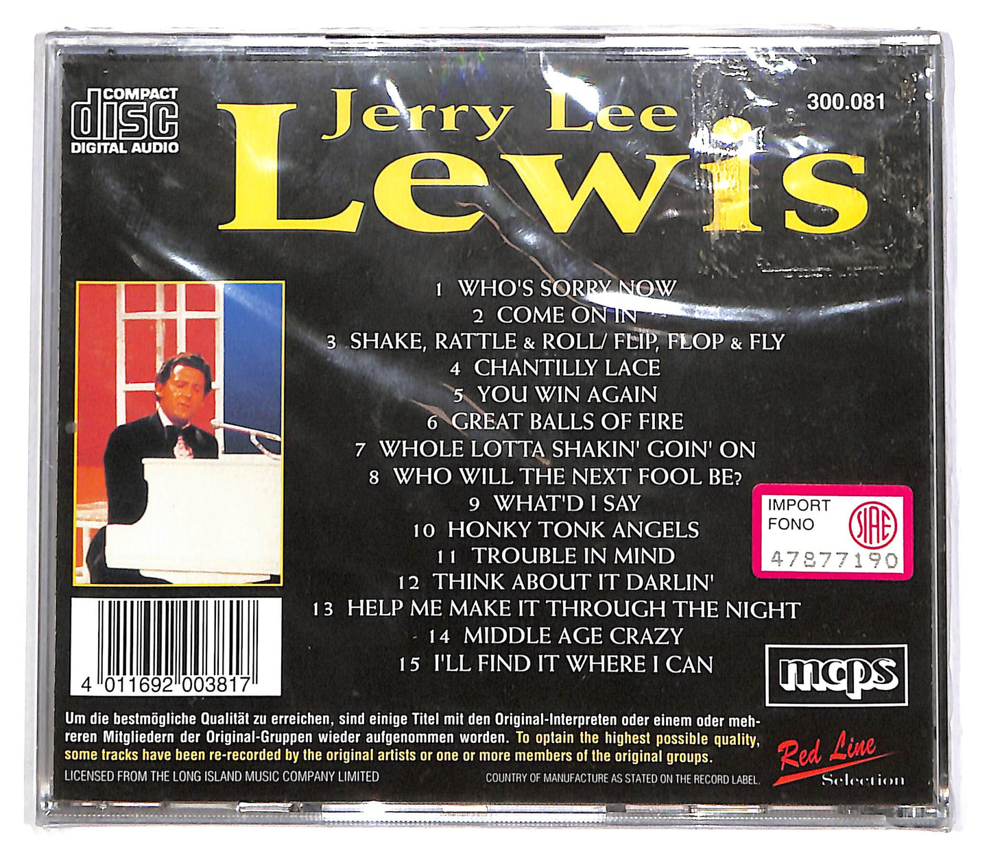 EBOND Jerry Lee Lewis - Live In Concert CD CD060819
