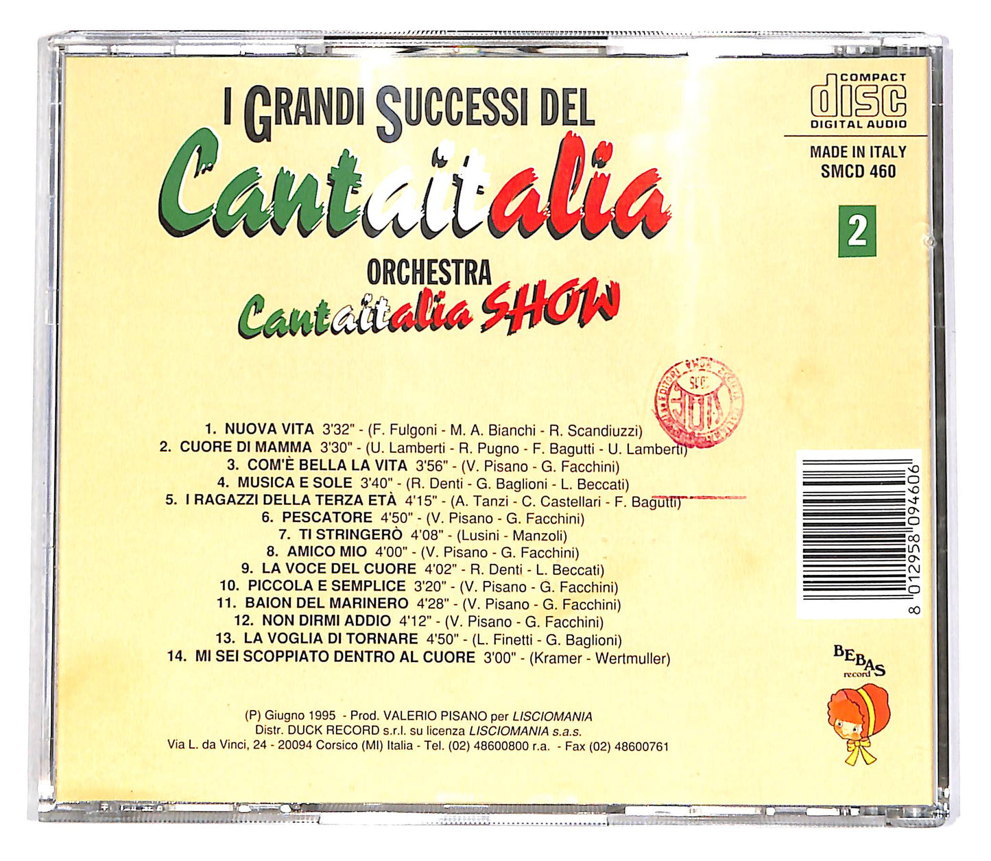 EBOND I Grandi Successi del Cantaitalia - Vol.2 CD CD060855