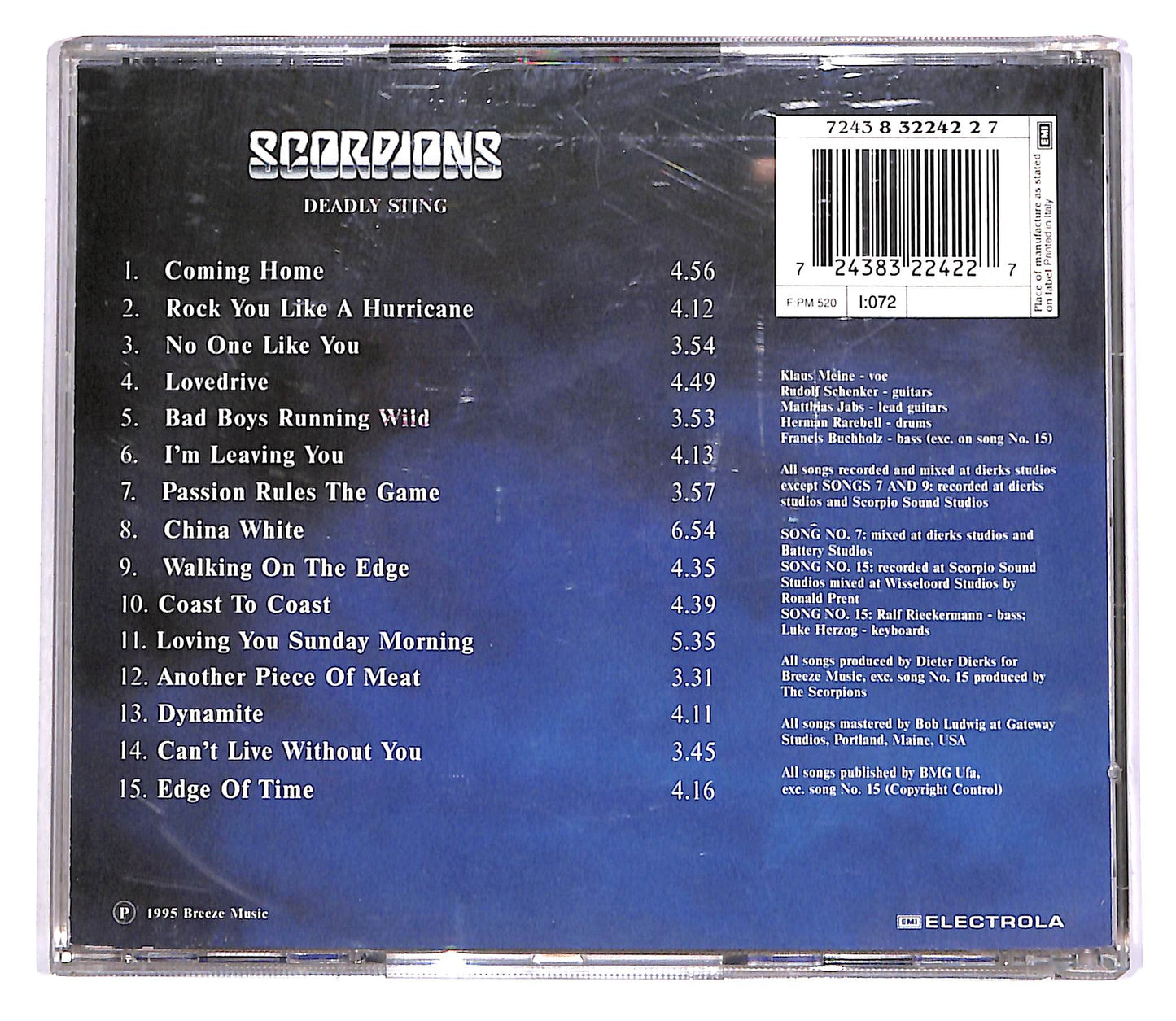 EBOND Scorpions - Deadly Sting CD CD061008