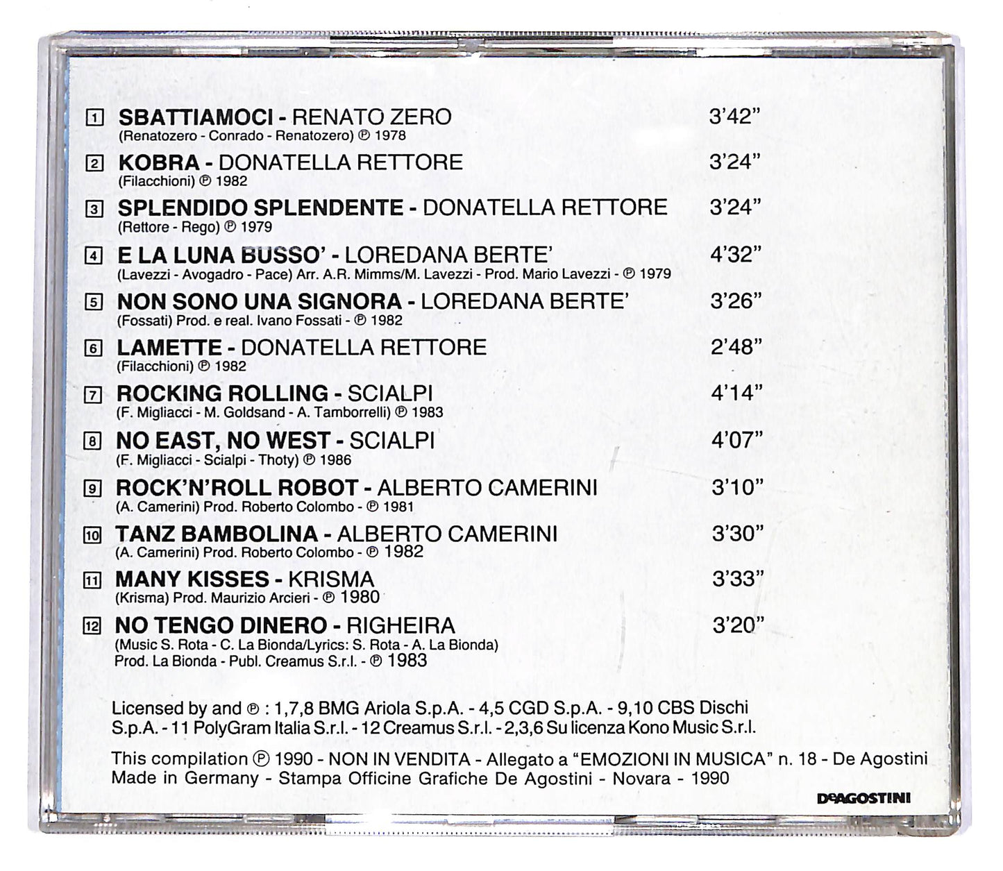 EBOND Emozioni in Musica - Tra Disco E Rock EDITORIALE CD CD061242