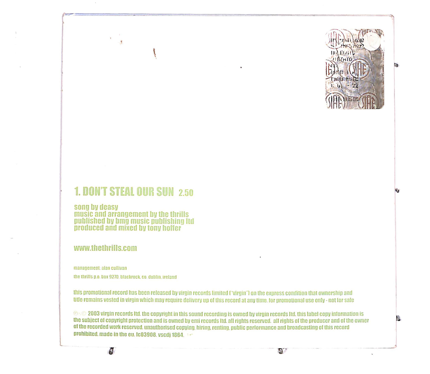 EBOND The Thrills - Don't Steal Our Sun CD CD061348